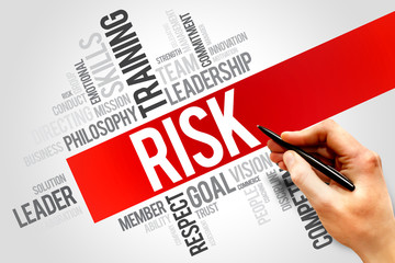 RISK word cloud, business concept