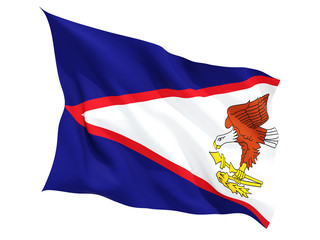 Waving flag of american samoa