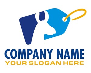 llama label logo image vector