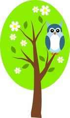 Owl on tree