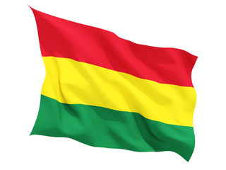 Waving flag of bolivia