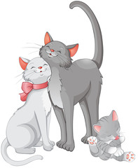 kleine Katzenfamilie 