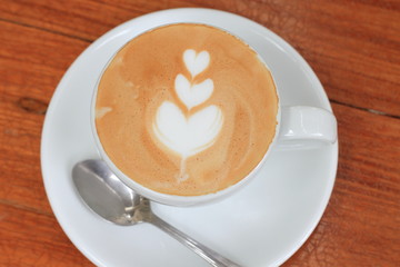 Coffee cappuccino with heart 