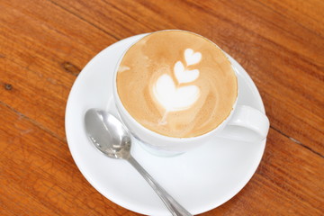 Coffee cappuccino with heart 