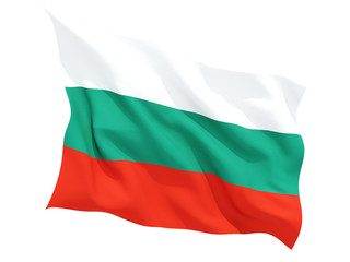 Waving flag of bulgaria