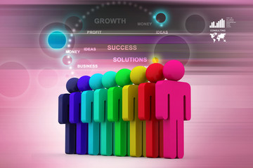 Obraz premium Group of people in line