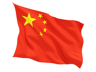 Waving flag of china