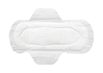 Sanitary napkin (with clipping path) isolated on white
