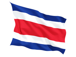 Waving flag of costa rica