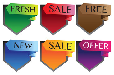 Marketing and Promotion Sale Label Vector Design