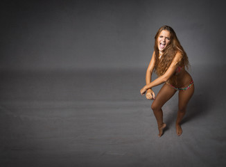 dancing in bikini