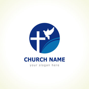 Dove cross church logo