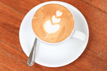 Cup of cappuccino coffee