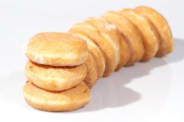 Group of cinnamon donuts