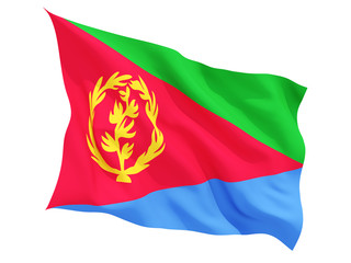 Waving flag of eritrea