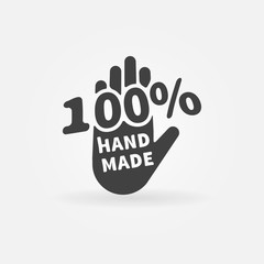 Hand made vector label or icon