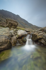 Fototapeta na wymiar Water flowing down from the fells in the Lake District national