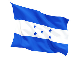 Waving flag of honduras