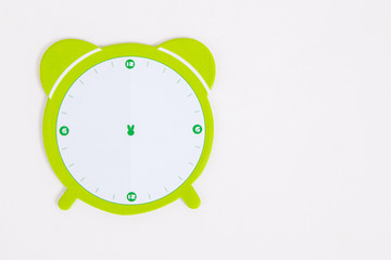 Paper note on white paper background