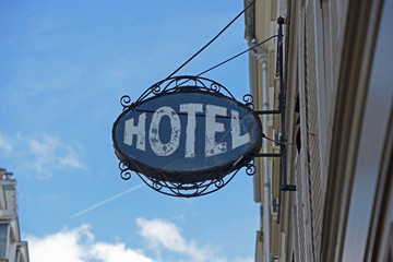  vieille enseigne d'hôtel