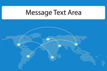 map of world with with Dot Pattern