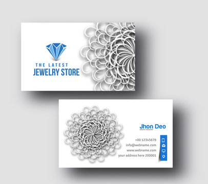 Jewellery Shop Business Card Set Template. Stock Vector | Adobe Stock