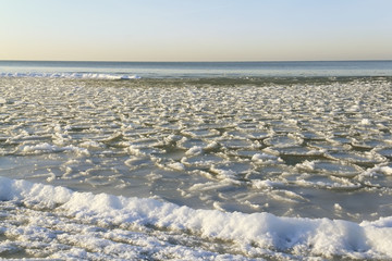Ice near the shore