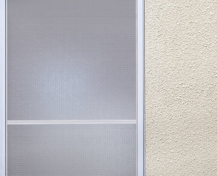 Window frosted glass and white simple wall background