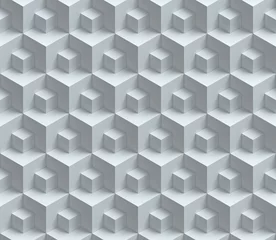 Foto op Plexiglas 3D abstracte kubusvormige naadloze 3D-achtergrond