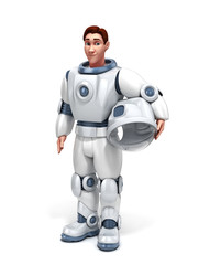 astronaut 3d illustration