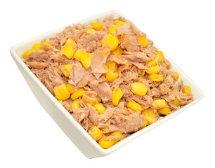 Tuna Fish And Sweet Corn Mixture In Dish © philip kinsey