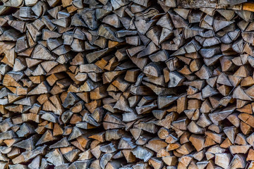 Reserve de bois pour le chauffage