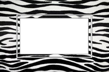 black and white frame with zebra stripes