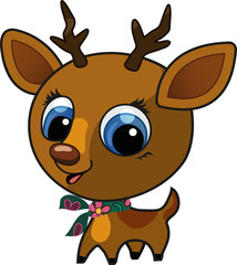 Cute fashion deer vector illustration