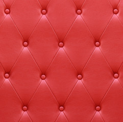 Luxurious red leather  seat upholstery