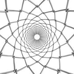 Obraz premium Wire web tube. Abstract ornament background