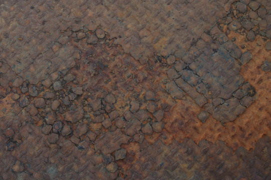 Immagine di lastra di ferro corrosa dalla ruggine