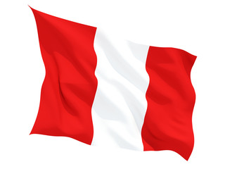 Waving flag of peru