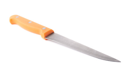 Steel kitchen knife isolated