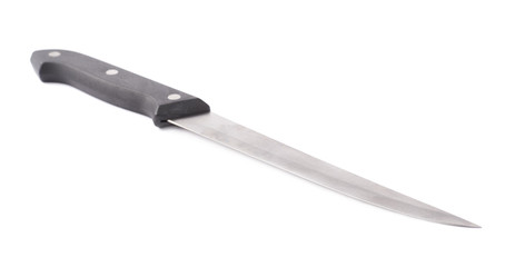 Steel kitchen knife isolated