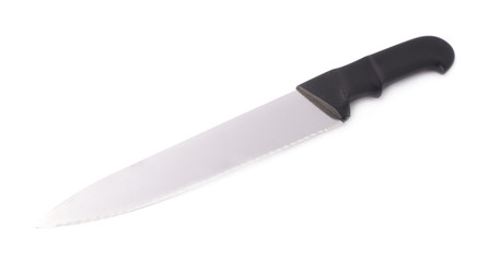 Steel kitchen knife isolated