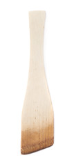 Used wooden spatula tool isolated