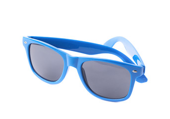 Dark plastic sunglasses isolated