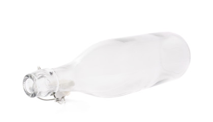 Empty glass bottle with the cap