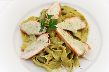 Tagliatelle with veal