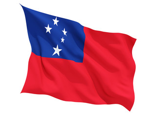 Waving flag of samoa