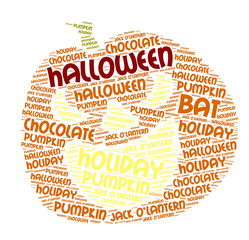 Halloween Jack O' Lantern - word cloud