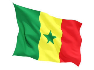 Waving flag of senegal