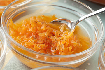 Orange and carrot Juice with cinnamon