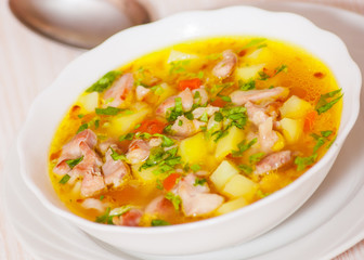 chicken soup with vegetables